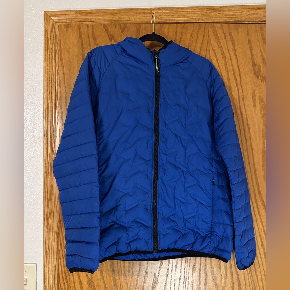 Superdry Blue Puffer Jacket - Size L *Flawed